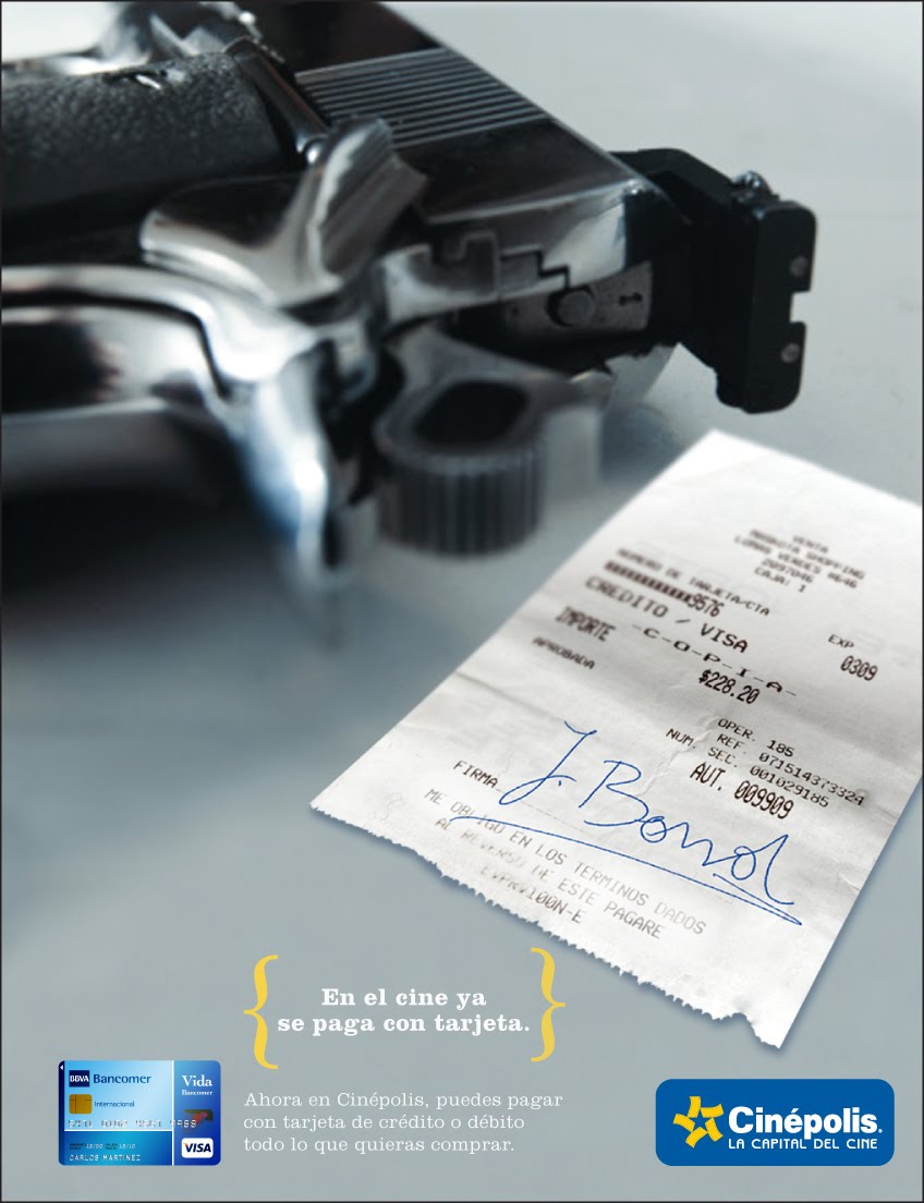 Cinépolis - J. Bond Credit Card Receipt