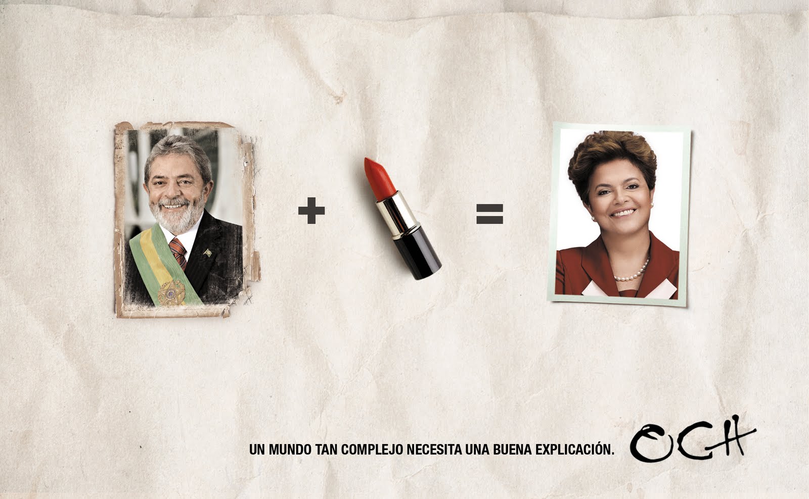 Lula da Silva + Lipstick = Dilma Rousseff