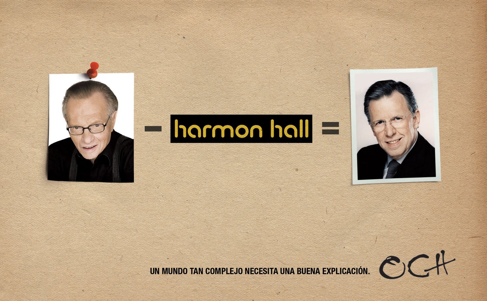 Larry King - Harmon Hall = Joaquín López-Dóriga